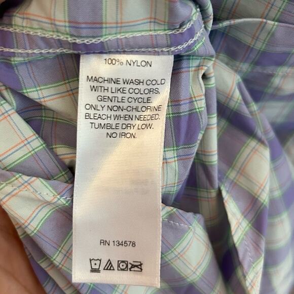 Vineyard vines Lavender purple Plaid Men’s long sleeve button up Shirt sz small - Picture 7 of 12